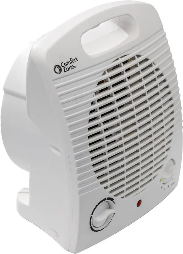 Main image of Comfort Zone Indoor Space Heater, Portable, Fan Forced, Electric, Adjustable Thermostat, Overheat Sensor, Safety Tip-Over Switch, & Stay Cool Housing, Ideal for Home, Bedroom, & Office, 1,500W, CZ35E