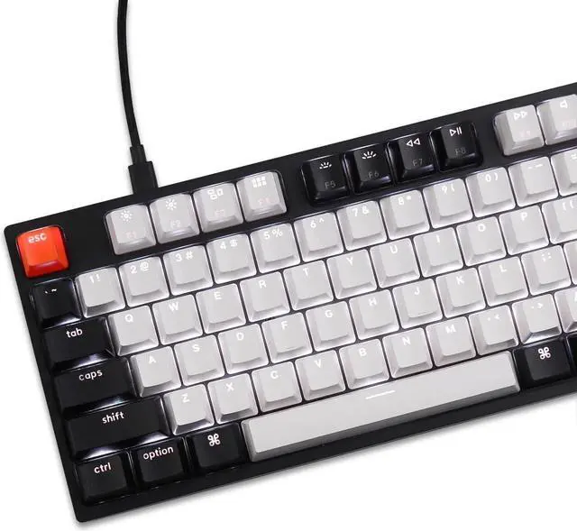 Alt view image 6 of 7 - Keychron C2 Full Size Wired Mechanical Keyboard for Mac, Hot-swappable, Gateron G Pro Brown Switch, White Backlight, 104 Keys ABS keycaps Gaming Keyboard for Windows,Type-C Braid Cable