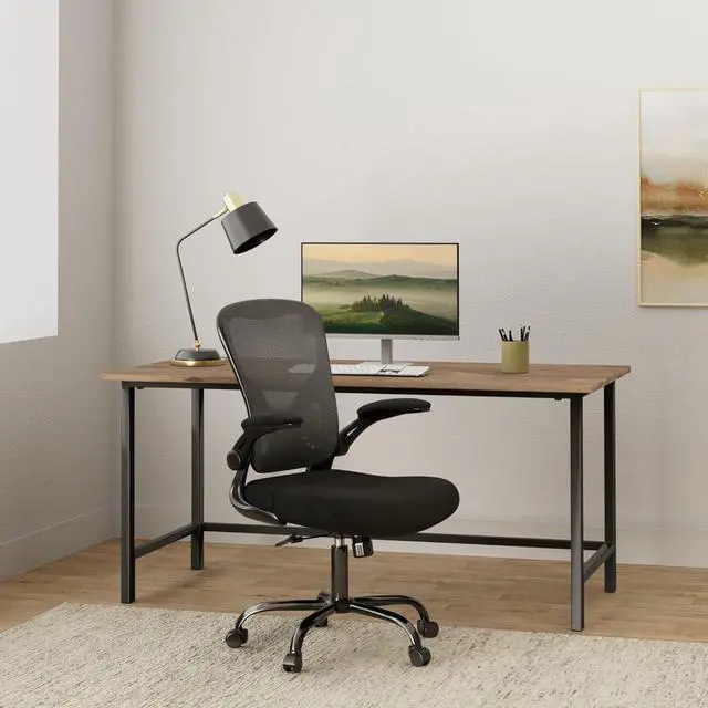 Alt view image 2 of 7 - Flysky Ergonomic Office Desk Chair Breathable Mesh Swivel Computer Chair, Lumbar Back Support Task Chair, Office Chairs with Wheels and Flip-up Arms,Executive Rolling Chair