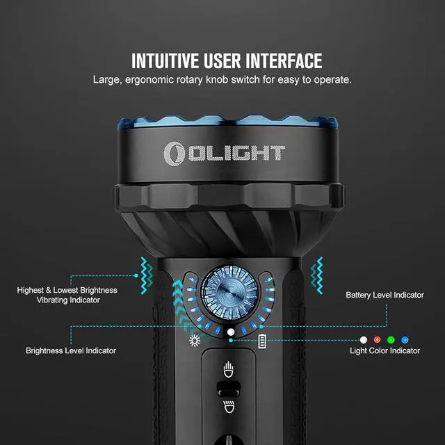 Alt view image 6 of 7 - OLIGHT Marauder Mini Rechargeable Flashlight, 7,000 Lumens Brightest Flashlights with 600 Meters Beam Distance Spotlight, MCC3 Magnetic Charging Handheld Lights for Outdoors, Hunting, and Searching