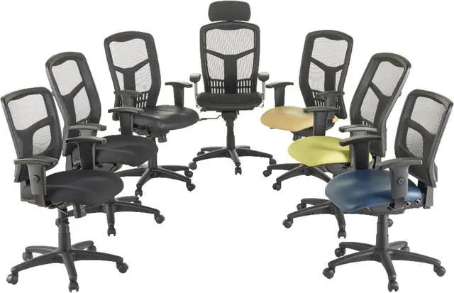 Alt view image 5 of 7 - Lorell, LLR86200, Executive High-back Mesh Chair