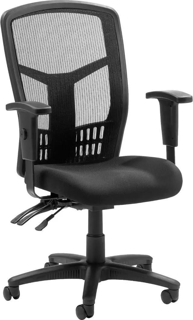 Alt view image 6 of 7 - Lorell, LLR86200, Executive High-back Mesh Chair