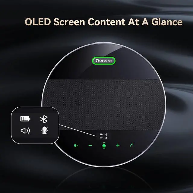 Alt view image 5 of 7 - MagiCall Conference Speaker with Microphone, Bluetooth/Wireless/USB omnidirectional Speakerphone Noise Cancelling Conference Call 360 Pickup for 10~15 People Online Meeting