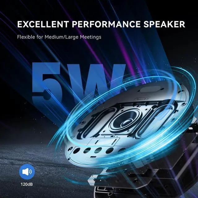 Alt view image 6 of 7 - MagiCall Conference Speaker with Microphone, Bluetooth/Wireless/USB omnidirectional Speakerphone Noise Cancelling Conference Call 360 Pickup for 10~15 People Online Meeting
