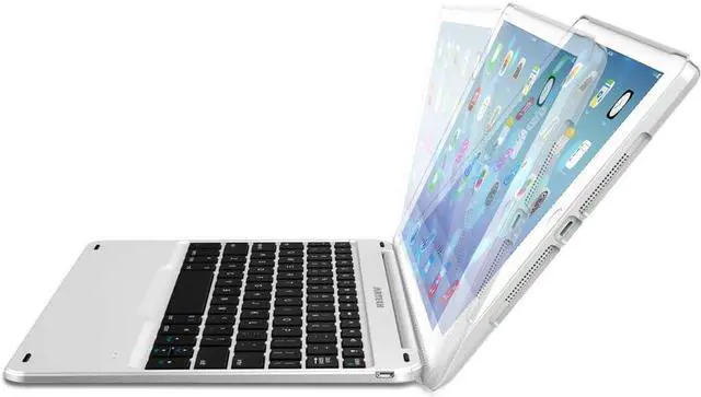 Alt view image 3 of 7 - Arteck iPad 9.7-inch (iPad 6, 2018 / iPad 5, 2017) Keyboard, Ultra-Thin Bluetooth Keyboard with Folio Full Protection Case for Apple iPad 9.7 iPad 6, 5 and iPad Air 1 with 130 Degree Swivel Rotating