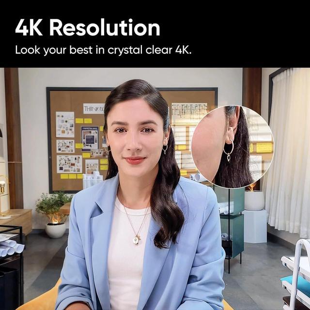 Alt view image 3 of 7 - Insta360 Link - PTZ 4K Webcam with 1/2" Sensor, AI Tracking, Gesture Control, HDR, Noise-Canceling Microphones, Specialized Modes, Webcam for Laptop, Video Camera for Video Calls, Live Streaming