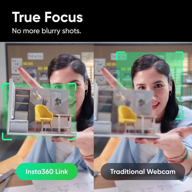 Alt view image 6 of 7 - Insta360 Link - PTZ 4K Webcam with 1/2" Sensor, AI Tracking, Gesture Control, HDR, Noise-Canceling Microphones, Specialized Modes, Webcam for Laptop, Video Camera for Video Calls, Live Streaming