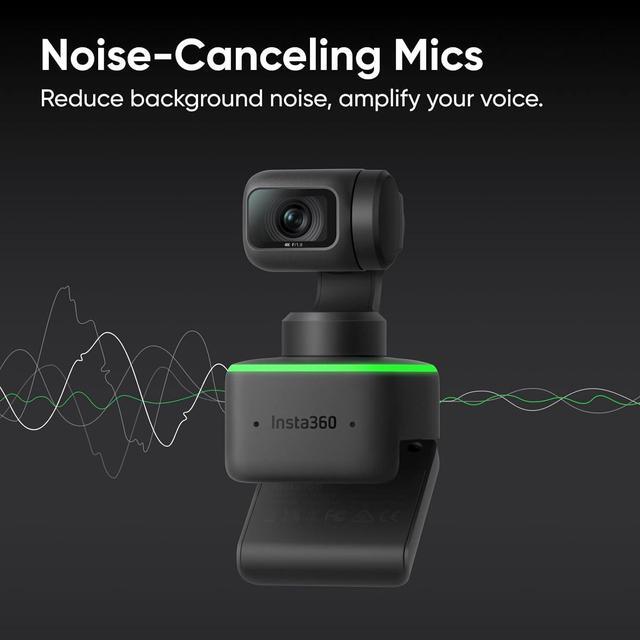 Alt view image 7 of 7 - Insta360 Link - PTZ 4K Webcam with 1/2" Sensor, AI Tracking, Gesture Control, HDR, Noise-Canceling Microphones, Specialized Modes, Webcam for Laptop, Video Camera for Video Calls, Live Streaming