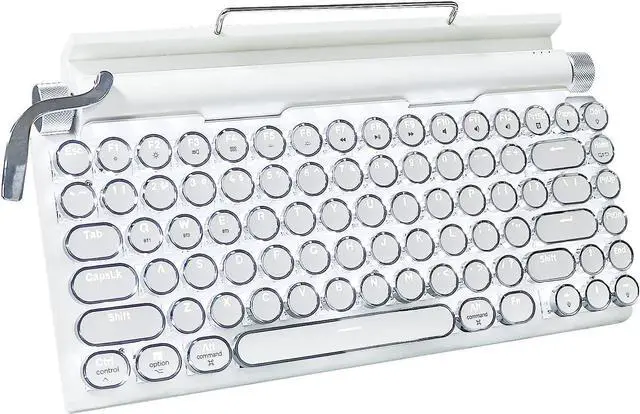 Main image of Adventurers Retro Typewriter Keyboard, 75% Layout 83 Keys Wireless Keyboard with Blue Switch,Bluetooth 5.0 and Multi-Device Switching,Vintage Punk Style,Hot-Swappable for PC/Laptops/Mac/ipad-White