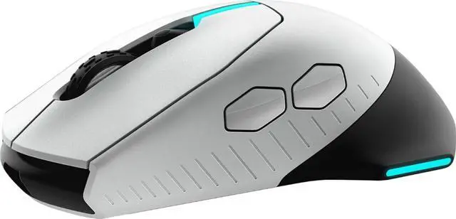 Alt view image 3 of 4 - Alienware Wired/Wireless Gaming Mouse 610M-Light, Lunar Light