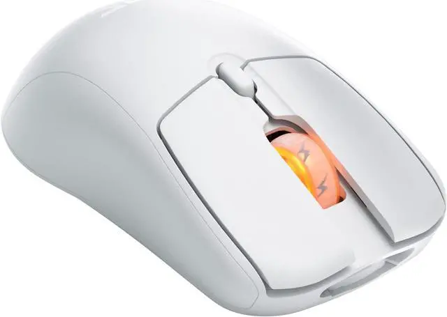 Alt view image 6 of 7 - Fnatic BOLT White Wireless Gaming Mouse - Pixart 3370 Sensor, 69g, WiFi & Bluetooth Battery Life 110-210h, USB-C Charging, Kailh GM 8.0 Switches, 4 Profiles, 4 DPI Stages, Virgin PTFE Skates (Windows)