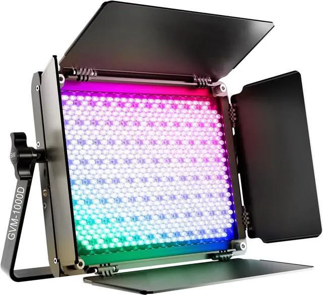 Alt view image 4 of 7 - GVM RGB LED Video Light, 800D Studio Light with APP Control Lighting Kit Photography Light 1 Pack with 8 Kinds Scene Lights, 3200-5600K CRI 97 LED Panel Light for YouTube Studio, Video, Portrait