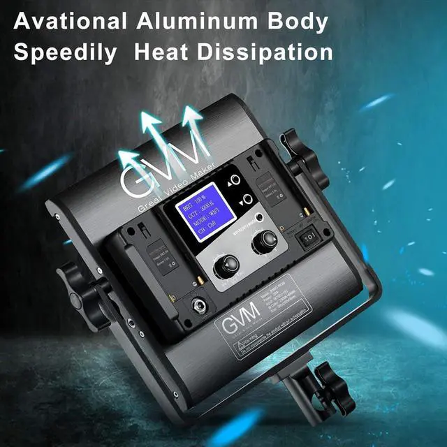 Alt view image 6 of 7 - GVM RGB LED Video Light, 800D Studio Light with APP Control Lighting Kit Photography Light 1 Pack with 8 Kinds Scene Lights, 3200-5600K CRI 97 LED Panel Light for YouTube Studio, Video, Portrait