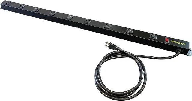Main image of Stanley 31610 SurgeMax Pro 9 Outlet Metal Surge Protector, Black, 6 ft