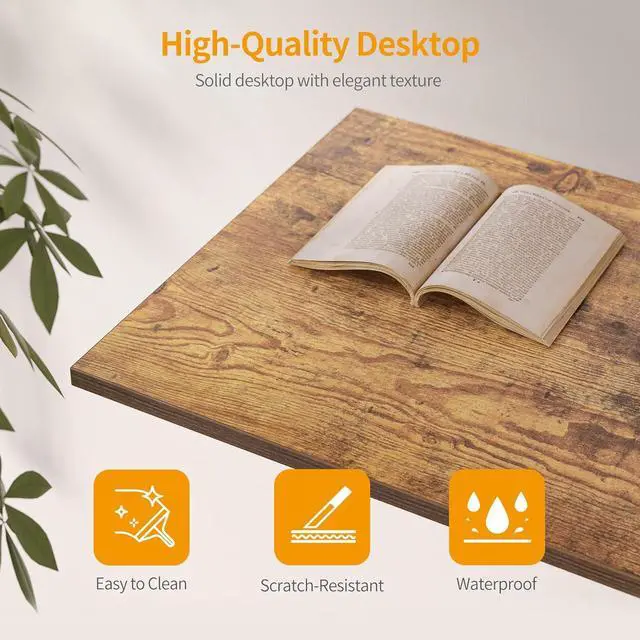 Alt view image 5 of 5 - CubiCubi L Shaped Desk, 59.1 Inch Reversible Corner Desk with Storage Shelves, Home Office Desk for Writing Gaming Study, Rustic Brown