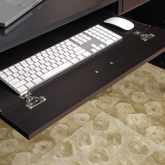 Alt view image 4 of 6 - Sauder Shoal Creek Small Work Study Computer, Laptop Desk, L: 47.17" x W: 19.45" x H: 30.28", Jamocha Wood