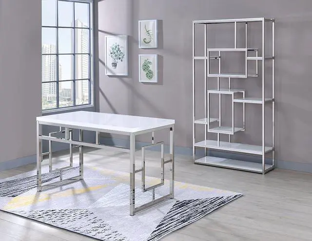 Alt view image 2 of 6 - Steve Silver Company Alize Desk, White