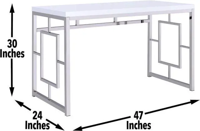 Alt view image 3 of 6 - Steve Silver Company Alize Desk, White