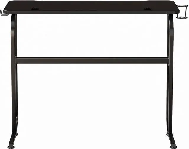 Alt view image 6 of 7 - Flash Furniture Fisher Gaming Desk - Black Ergonomic Computer Desk - 51.5" Gamers Table with Cup Holder and Headphone Hook