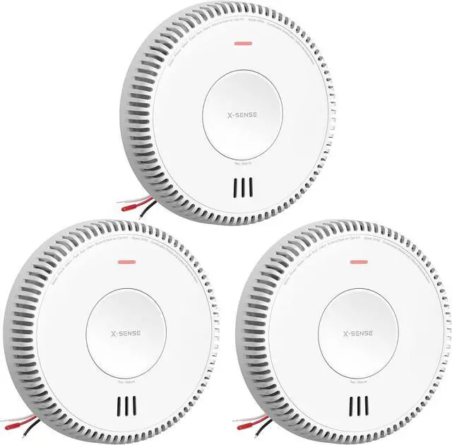 Main image of X-Sense Hardwired Combination Smoke and Carbon Monoxide Detector, Hardwired Interconnected Smoke and CO Detector Alarm with Replaceable Battery Backup, XP04, 3-Pack