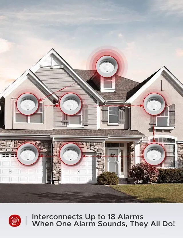 Alt view image 5 of 7 - X-Sense Hardwired Combination Smoke and Carbon Monoxide Detector, Hardwired Interconnected Smoke and CO Detector Alarm with Replaceable Battery Backup, XP04, 3-Pack