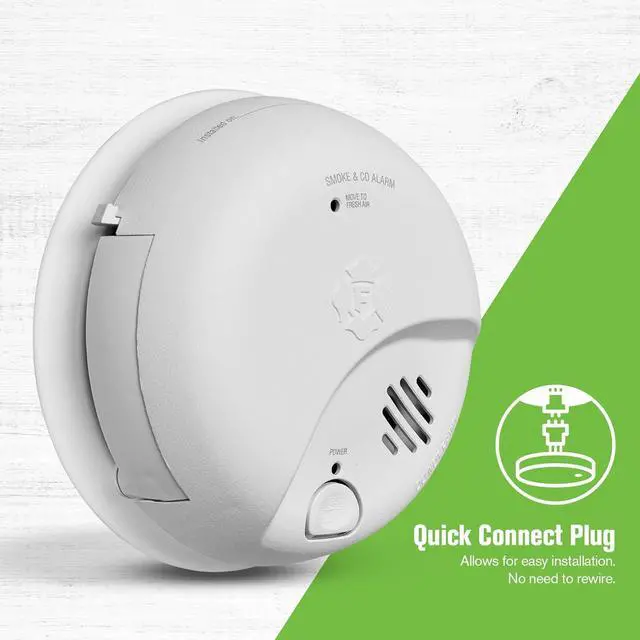 Alt view image 2 of 6 - First Alert Combination Smoke & Carbon Monoxide Alarm, Interconnect Hardwire Detector with Battery Backup, SMICO100-AC, 1-Pack