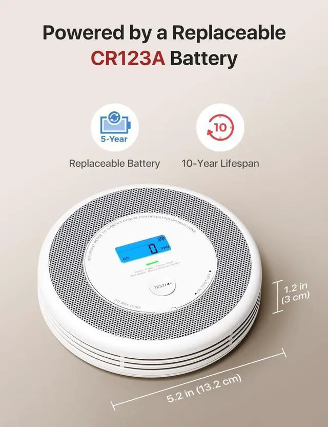 Alt view image 3 of 7 - X-Sense Combination Smoke and Carbon Monoxide Detector with Voice Location, Interconnected Smoke Detector Carbon Monoxide Detector Combo with Base Station (Included), Model XP0A-MR31