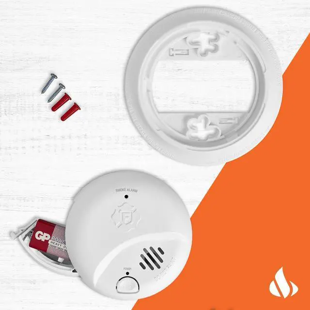 Alt view image 3 of 6 - Smoke Alarm Battery-Operated Detector with Test & Silence Button SMI100 1-Pack