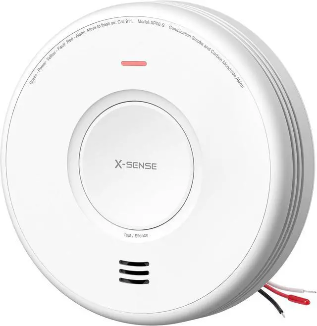Main image of X-Sense AC Hardwired Combination Smoke and Carbon Monoxide Detector, Hardwired Interconnected Smoke and CO Detector Alarm with Replaceable Battery Backup, XP06, 1-Pack