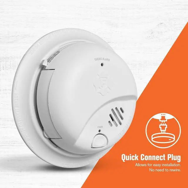 Alt view image 2 of 6 - First Alert SMI100-AC, Hardwire Interconnect Smoke Alarm with Battery Backup, 1-Pack