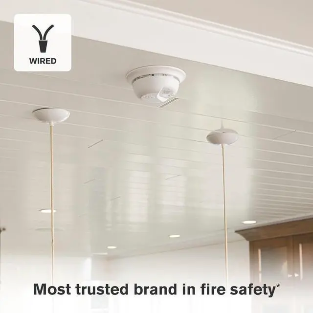Alt view image 4 of 6 - First Alert SMI100-AC, Hardwire Interconnect Smoke Alarm with Battery Backup, 1-Pack