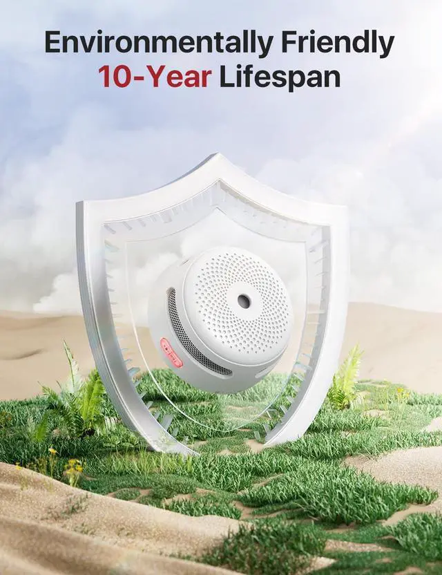 Alt view image 7 of 7 - X-Sense Wireless Interconnected Smoke Detector Battery Powered Fire Alarm with Over 820 feet Transmission Range, XS01-WR Link+, 6-Pack