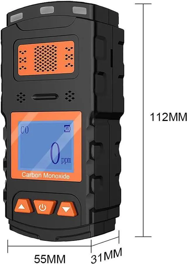 Alt view image 2 of 6 - CO Carbon Monoxide Detector with Visual, Audible, and Vibrating Alerts, Handheld CO Monitor, Portable CO Gas Alarm for Home and Travel, Battery Operated, Alarm Logger, X-1