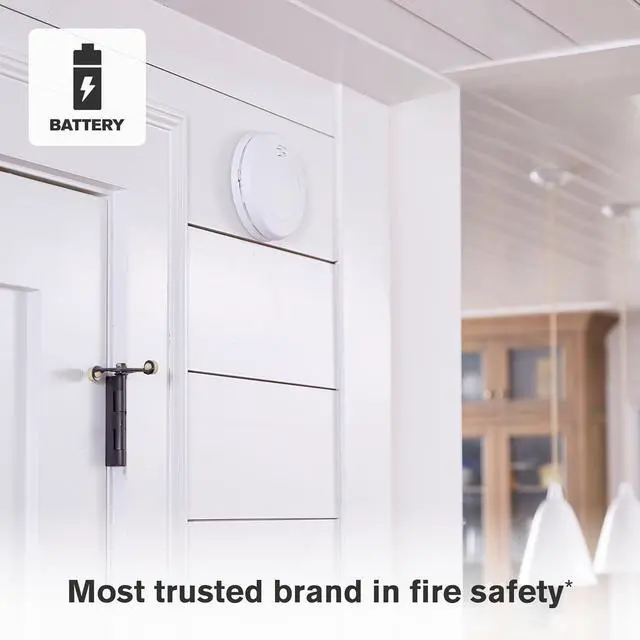 Alt view image 4 of 6 - First Alert SM210, 10-Year Sealed Battery Smoke Alarm with Slim Profile Design, 1-Pack