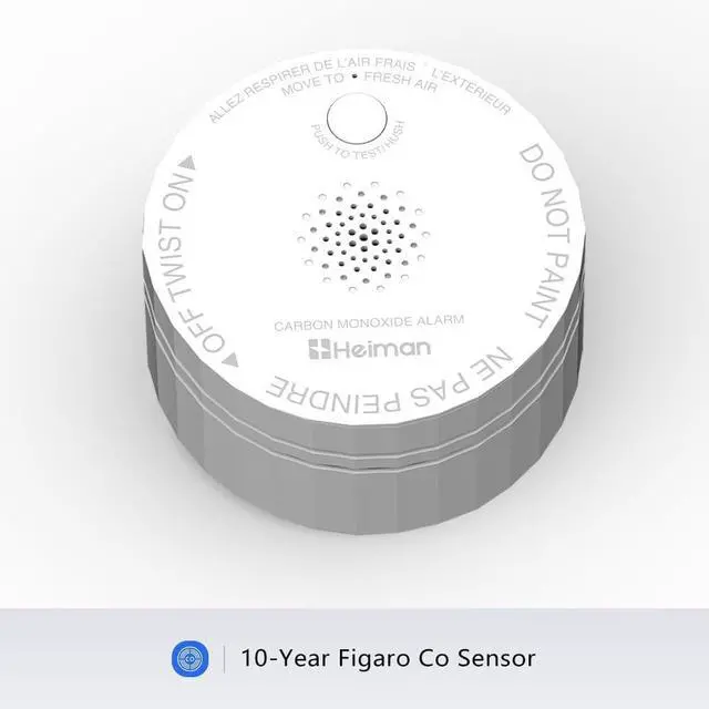Alt view image 6 of 7 - HEIMAN WiFi Mini Carbon Monoxide (CO) Detector, Battery Powered CO Alarm, Test-Reset Button, Low Battery Indicator, Portable Carbon Monoxide Alarm for Travel, Complies with UL2034 (5 Pack)
