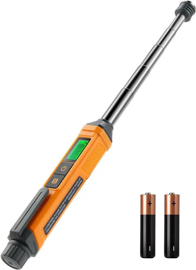 Main image of Natural Gas Detector, TopTes PT299 Gas Leak Detector with Extendable Rod, Portable Propane Sniffer for Detecting Combustible Leaks Like Methane & Butane for Home, RV (Includes Battery x2) - Orange