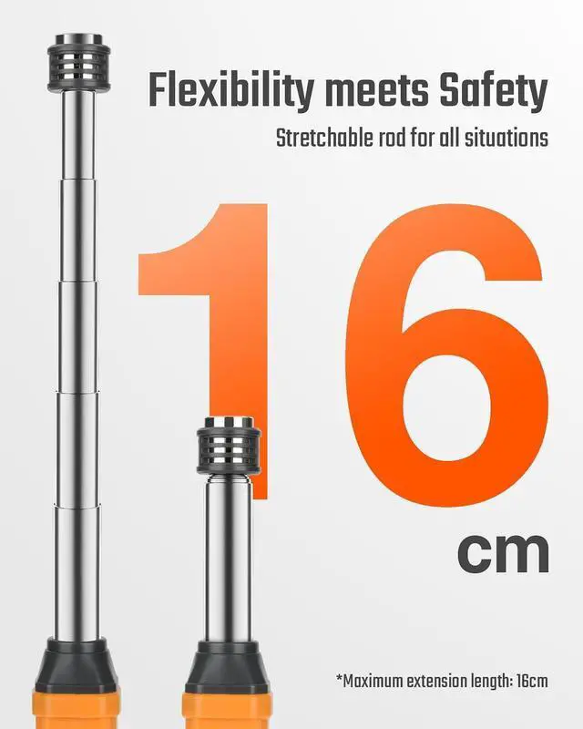 Alt view image 2 of 7 - Natural Gas Detector, TopTes PT299 Gas Leak Detector with Extendable Rod, Portable Propane Sniffer for Detecting Combustible Leaks Like Methane & Butane for Home, RV (Includes Battery x2) - Orange