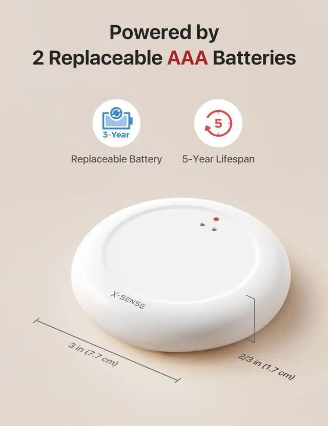 Alt view image 2 of 7 - X-Sense Wi-Fi Water Leak Detector (SBS50 Base Station Required), 3 SWS0A Water Sensors