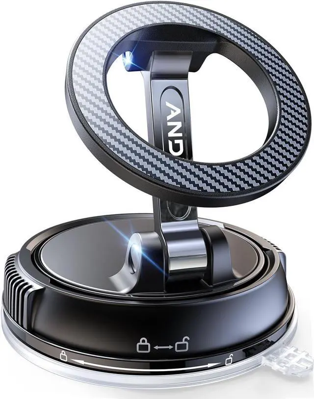 Main image of Car Phone Holder for Magsafe [78+LBS Strongest Suction & 2400gf Strongest Magnetic] 360° Adjustable Car Phone Mount, Phone Holders for Your Car for iPhone 16 Pro Max 15 14 13 12 Plus (Carbon Fiber)