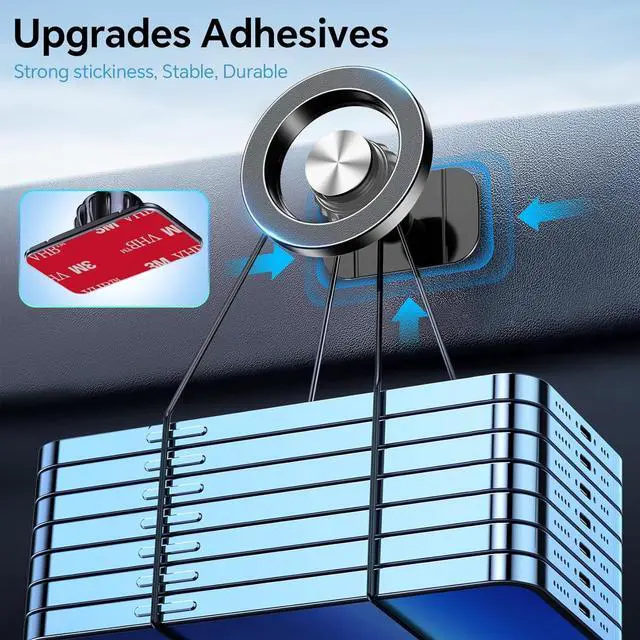 Alt view image 5 of 7 - for Magsafe Car Mount20 Strong MagnetsMagnetic Phone Holder for Car Phone Holder Mount Dash360°Cell Phone Holders for Your Car Accessories for Women Men iPhone 16 Pro Max 15 14 13 12 Plus