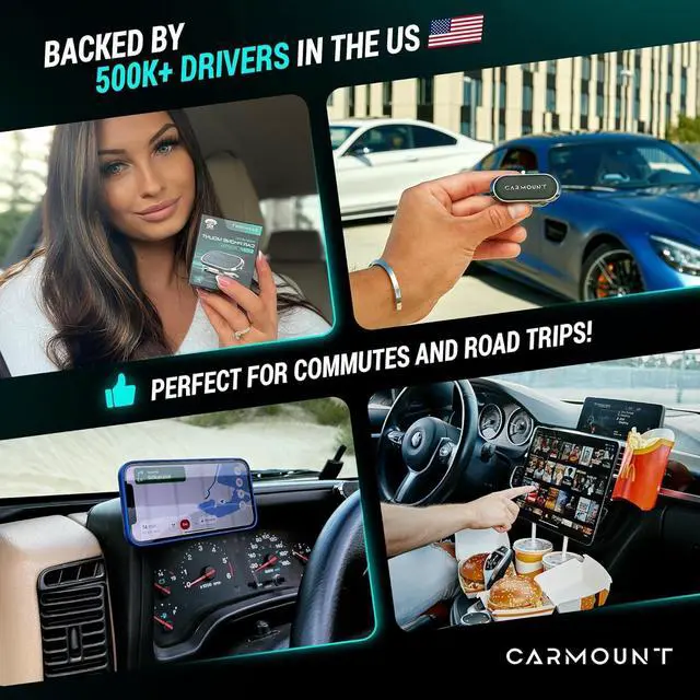 Alt view image 7 of 7 - F1 Dashboard Car Mount | Magnetic Phone Holder for Car, Ultra Strong 8X N52 Magnets, 360° Rotation, Universal Dash Mount for All Phones (2-Pack) | Car Mount Magnet