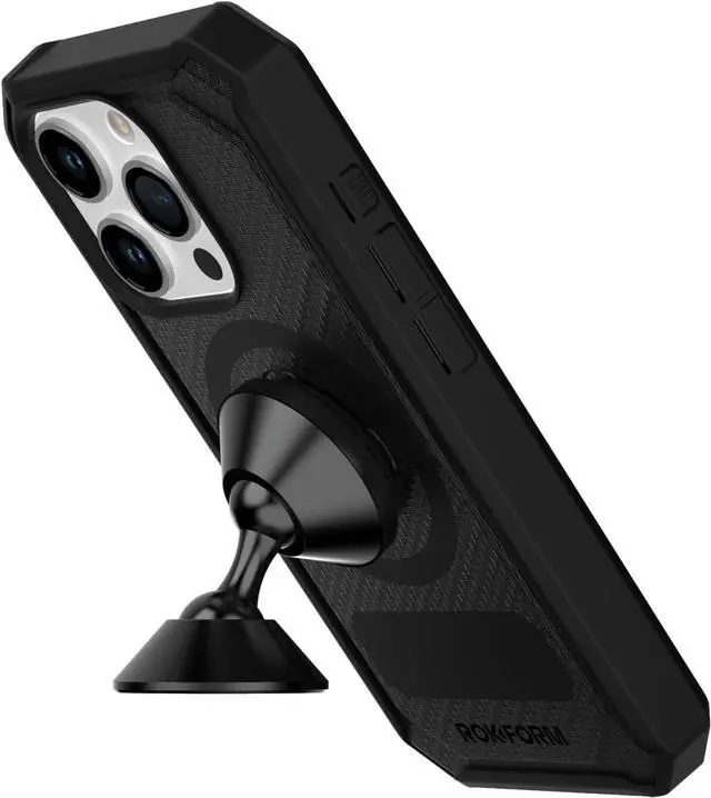 Alt view image 7 of 7 - ROKFORM - Adjustable Magnetic Car Mount, 360 Degree Swivel with 3M VHB Tape, Cell Phone Holder, Aluminum Dashboard Phone Mount Stand for Truck Car & Van (Black)