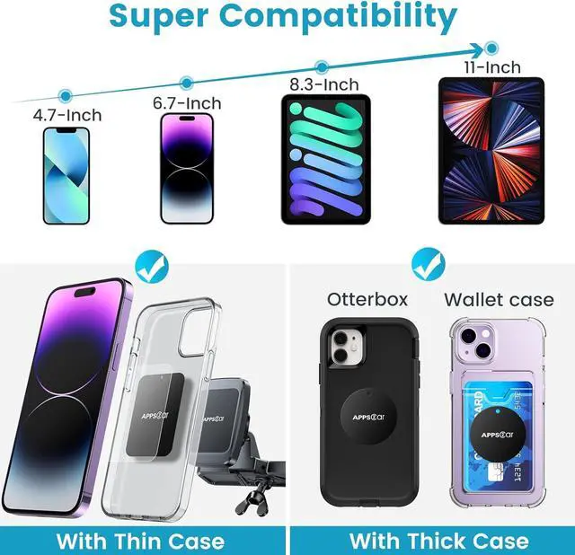 Alt view image 3 of 6 - Magnetic CD Phone Holder for Car Anti Shake Magnet CD Slot Phone Mount Car Truck Accessories Compatible with iPhone  & All Cellphones for Smartphone Mobile
