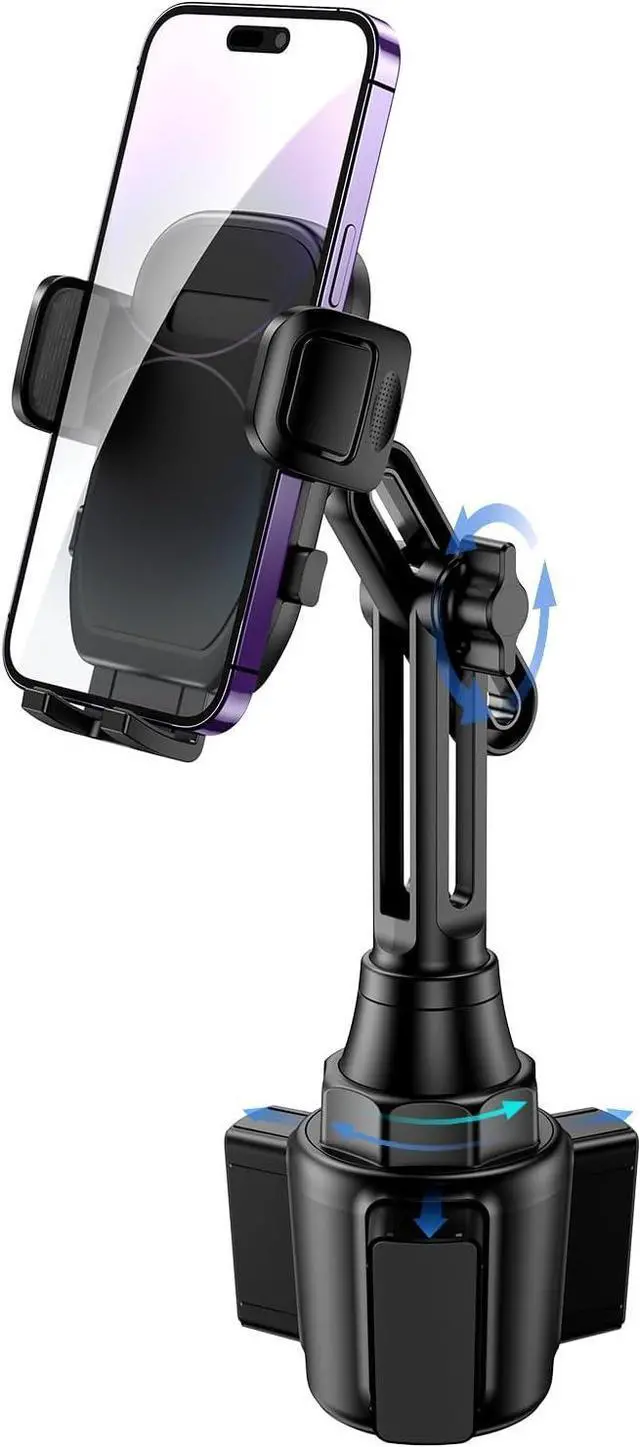 Main image of Cup Phone Mount for Car [Upgraded Version] Universal Cup Phone Cradle Holder with Long and Adjustable Neck Friendly Compatible with Cell Phone iPhone  Google and All Smartphones