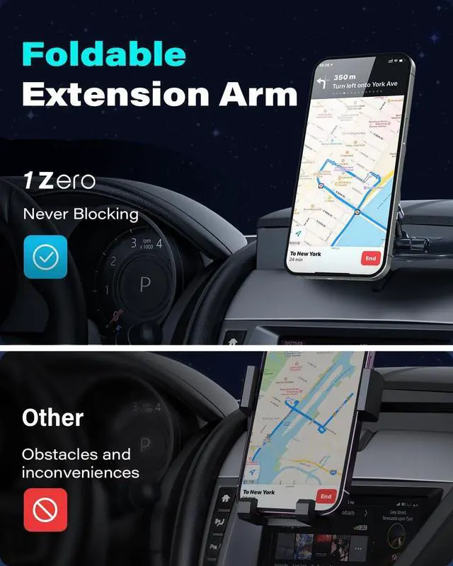 Alt view image 3 of 7 - 1Zero for Magsafe CD Phone Holder for Car [17 Strong Magnets] Magnetic CD Player Phone Mount, Hollow Socket CD Slot Phone Mount for iPhone 15 14 13 12 Series Pop Grip Ring Holder Magsafe Case