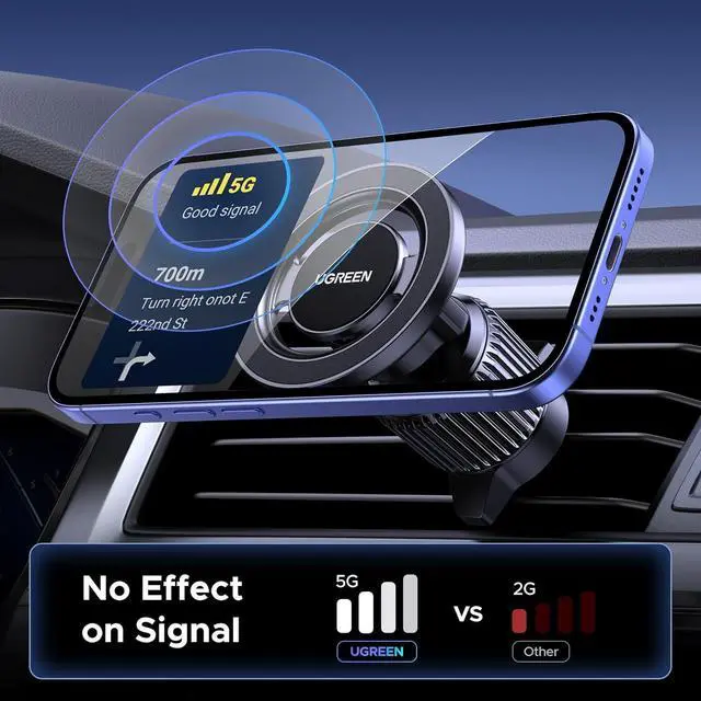 Alt view image 6 of 7 - Car Phone Mount for Magsafe Air Vent Car Mount Magnetic Phone Holder Compatible with iPhone 16 15 14 13 12 Pro Max Strongest Magnet Black