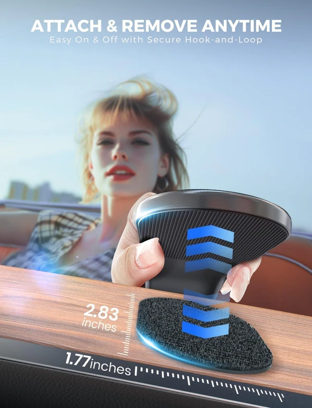 Alt view image 5 of 7 - eSamcore for Magsafe Car Mount Charger, Wireless Magnetic Car Phone Holder Detachable 15W Fast Charging for Dashboard with Bendable Aluminum Arm Only Fit iPhone 16 15 14 13 12 Pro Max Mini