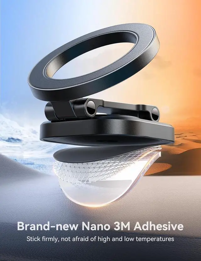 Alt view image 5 of 7 - JOYROOM Fits MagSafe Car Mount,360° Rotation & All Metal Ultra Magnetic Phone Holder Car, Car Magsafe Accessories for iPhone & MagSafe Case, Black