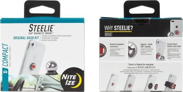 Main image of Nite Ize Steelie Original Dash Kit - Magnetic Phone Mount for Car Dashboard - Car Phone Holder with Strong Steelie Magnet & 3M VHB Adhesive