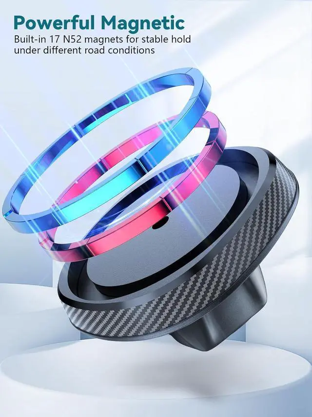 Alt view image 2 of 6 - Magnetic Cup Holder Phone Cradle for Magsafe [Powerful Magnet] Flexible Tri-Pivot Cup Phone Holder for Car Tesla Truck SUVs Compatible with iPhone 16 15 14 13 12  and All Phones